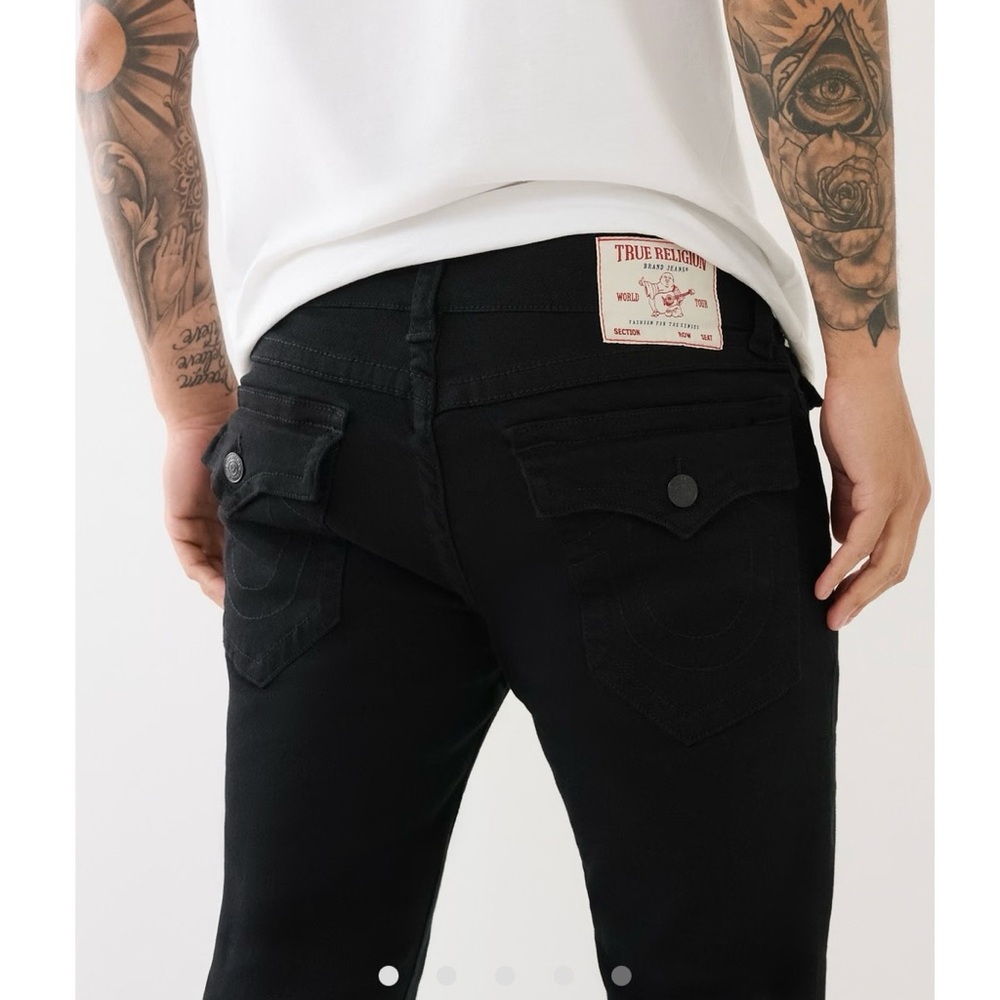 True Religion Rocco Skinny Black Jean 33